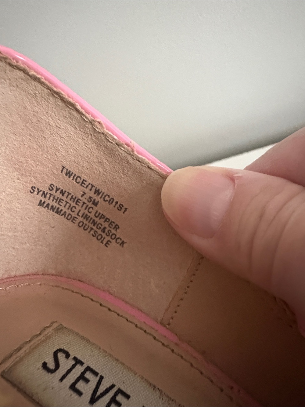 Steve Madden Bubblegum Pink Double-Strap Mary Jane Block Heels 7 1/2 - Picture 6 of 6